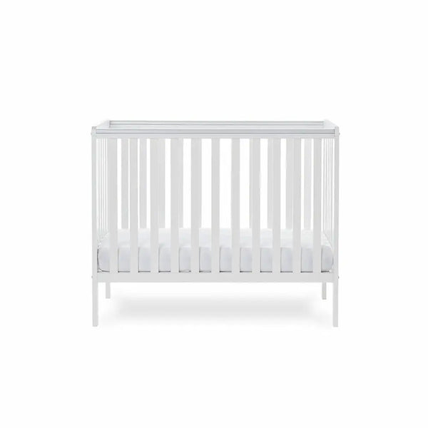 OBaby Bantam Space Saver Cot & Changer – White Obaby