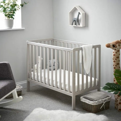 OBaby Bantam Space Saver Cot in Warm Grey Obaby