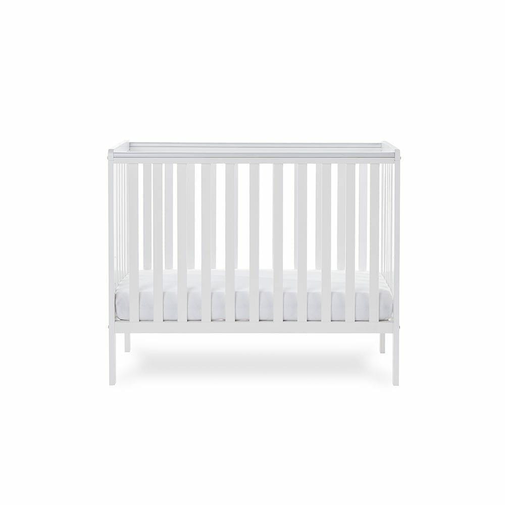 OBaby Bantam Space saver Cot in White  Obaby   