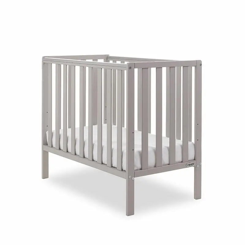 OBaby Bantam Space Saver Cot Under bed Drawer & Mattress – Grey | Bundle Obaby