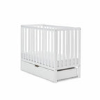 OBaby Bantam Space Saver Cot Under Bed Drawer & Mattress – White | Bundle Deal Obaby