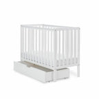 OBaby Bantam Space Saver Cot Under Bed Drawer & Mattress – White | Bundle Deal Obaby