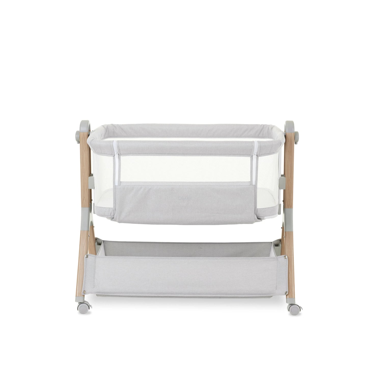 OBaby Cloud Bedside Crib – Cloud Grey OBaby