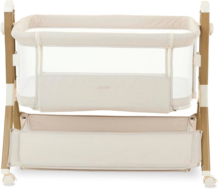 OBaby Cloud Bedside Crib – Oatmeal OBaby