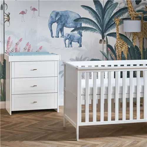 Obaby Evie 2 Piece Nursery Room Set - White Obaby