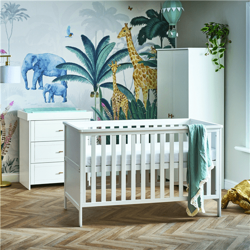 Obaby Evie 3 Piece Nursery Room Set - White  Obaby   