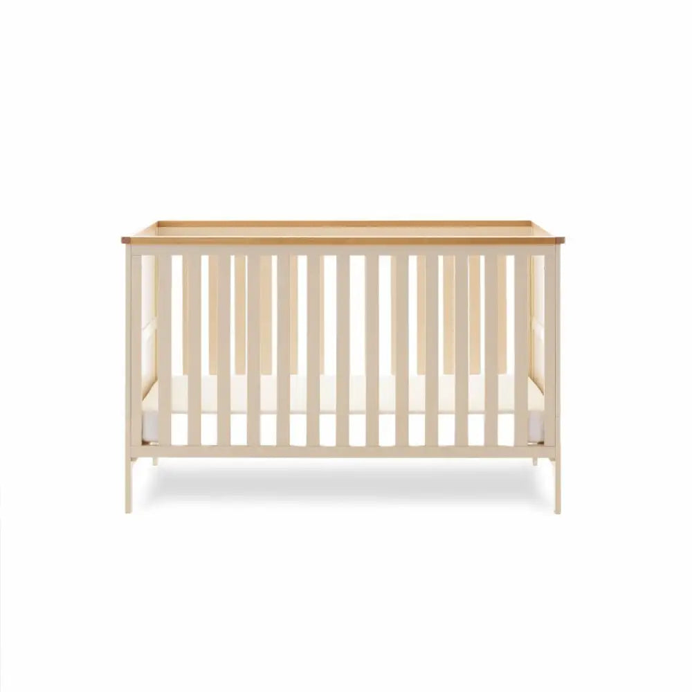 OBaby Evie Cot Bed – White Cashmere & Pine Obaby