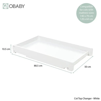 Obaby Evie Cot Top Changer - White OBaby