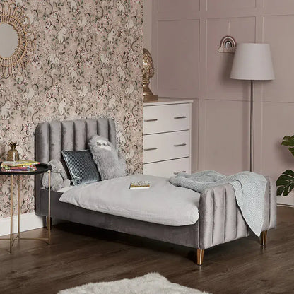 Obaby Gatsby Velvet Single Bed - Grey Obaby