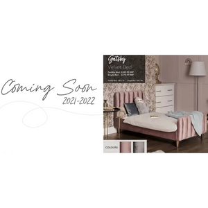 Obaby Gatsby Velvet Single Bed - Grey  Obaby   