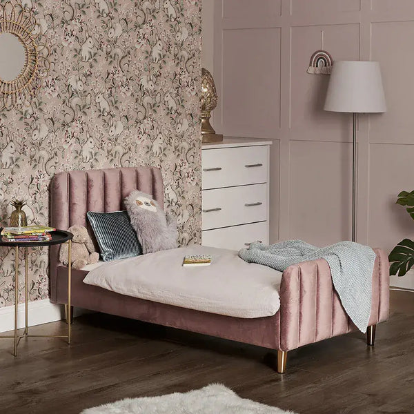 Obaby Gatsby Velvet Toddler Bed - Pink Obaby