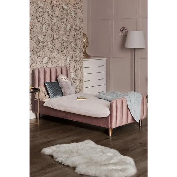 Obaby Gatsby Velvet Toddler Bed - Pink  Obaby   