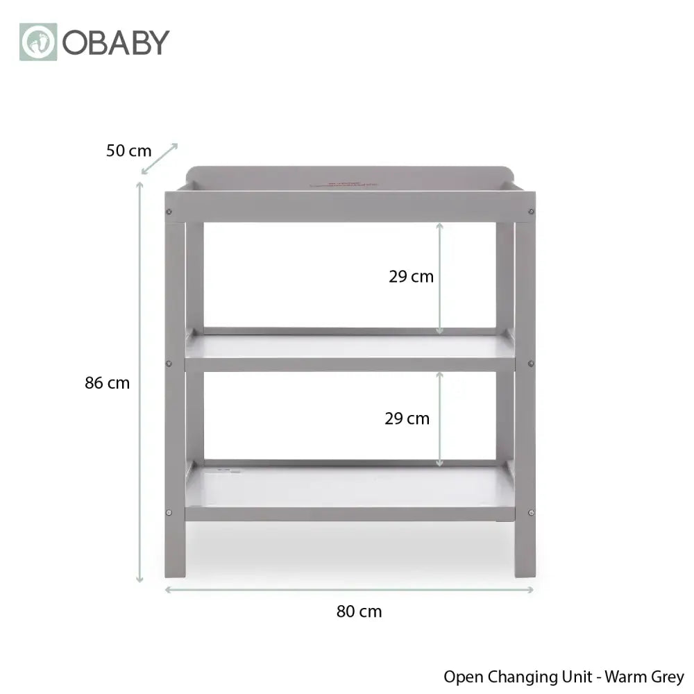 OBaby Grace 2 Piece Room Set - Warm Grey Obaby