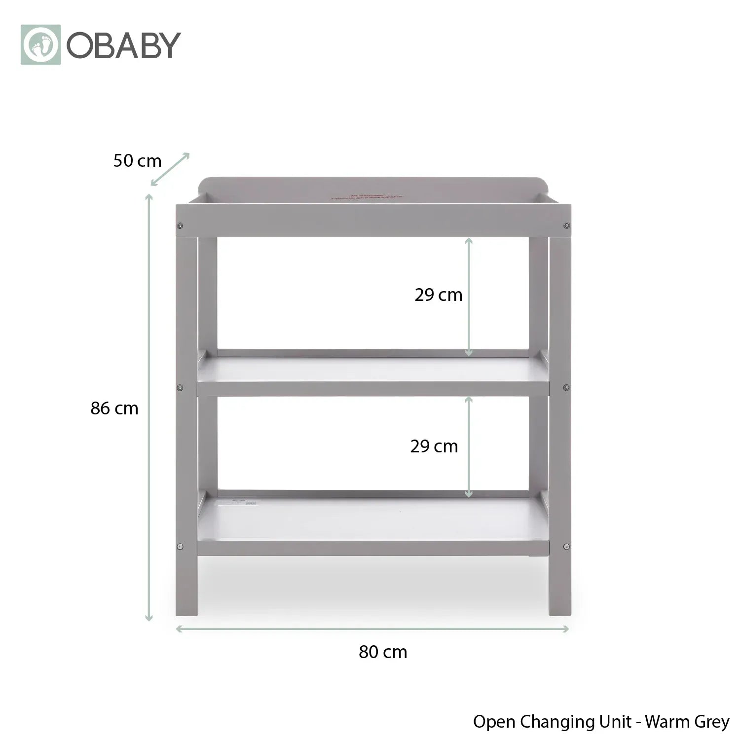 OBaby Grace 2 Piece Room Set - Warm Grey Obaby