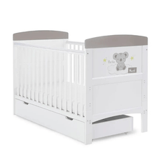 OBaby Grace Inspire Hello World Koala Cot Bed + Under Bed Drawer