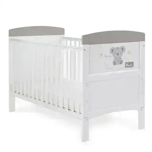 Obaby OBaby Grace Inspire Hello World Koala Cot Bed with Mattress
