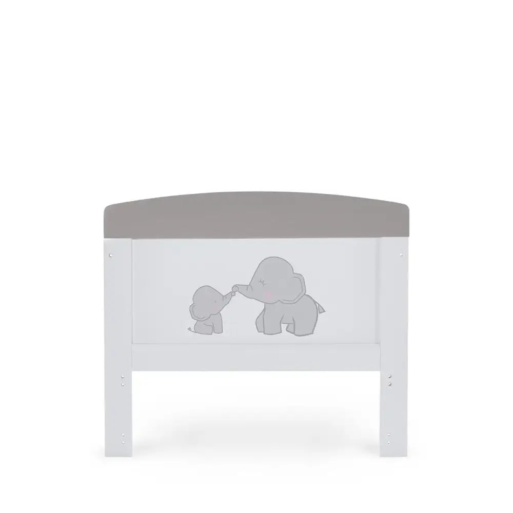 OBaby Grace Inspire Mini & Me Elephants Cot Bed - Grey Obaby
