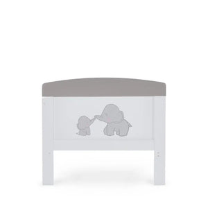 OBaby Grace Inspire Mini & Me Elephants Cot Bed - Grey Obaby