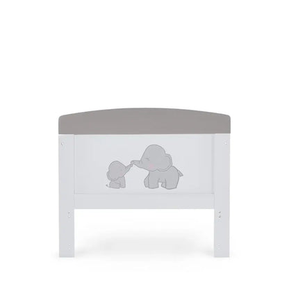 OBaby Grace Inspire Mini & Me Elephants Cot Bed - Grey Obaby