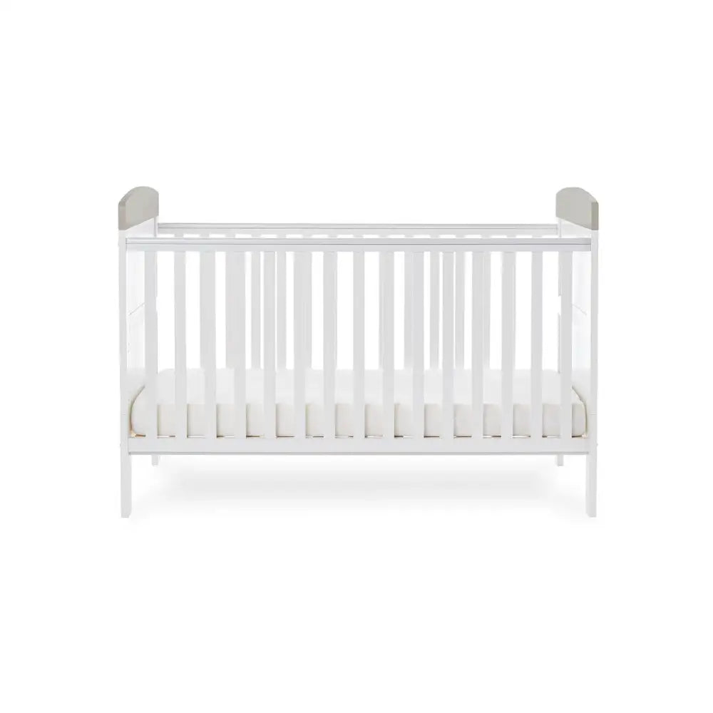 OBaby Grace Inspire Mini & Me Elephants Cot Bed - Grey Obaby