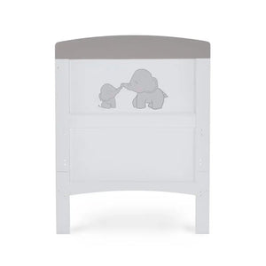 OBaby Grace Inspire Mini & Me Elephants Cot Bed - Grey Obaby