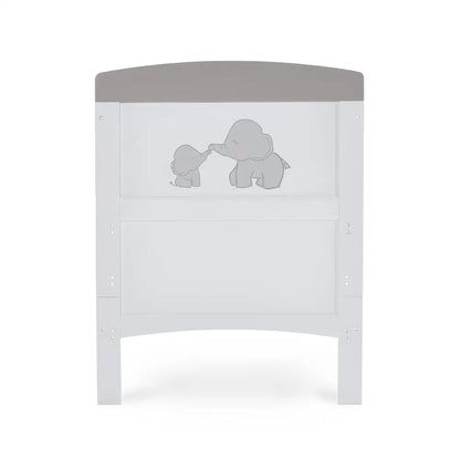 OBaby Grace Inspire Mini & Me Elephants Cot Bed - Grey Obaby