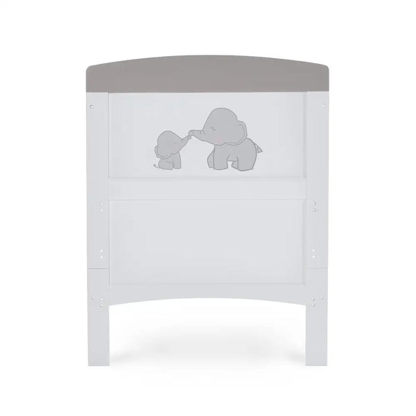 OBaby Grace Inspire Mini & Me Elephants Cot Bed - Grey Obaby
