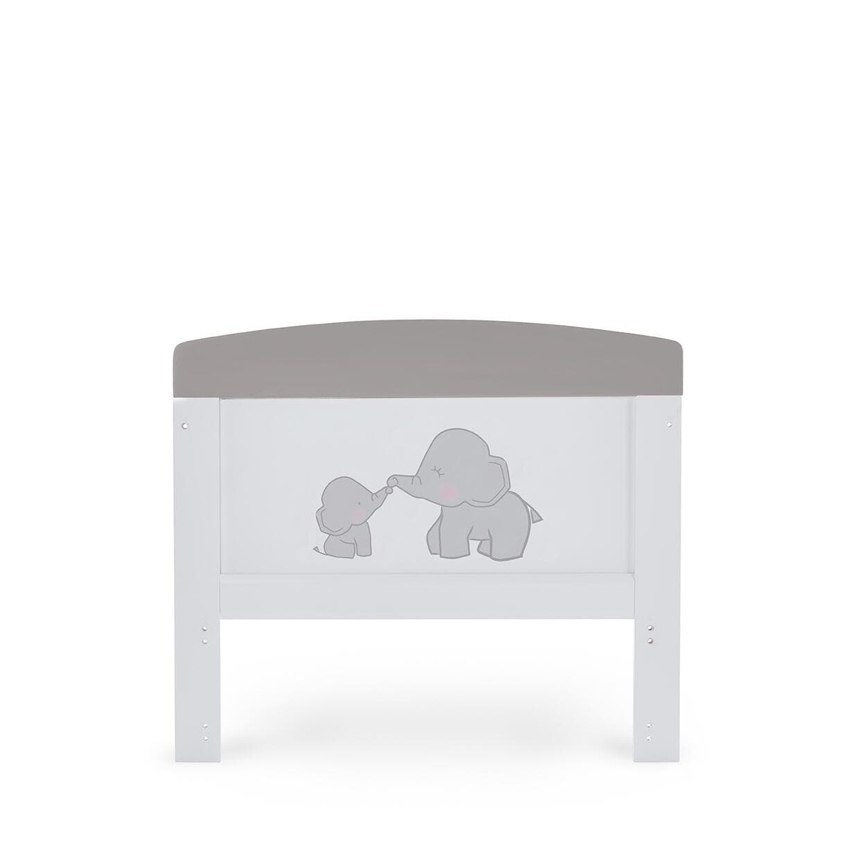 OBaby Grace Inspire Mini & Me Elephants Cot Bed - Grey  Obaby   