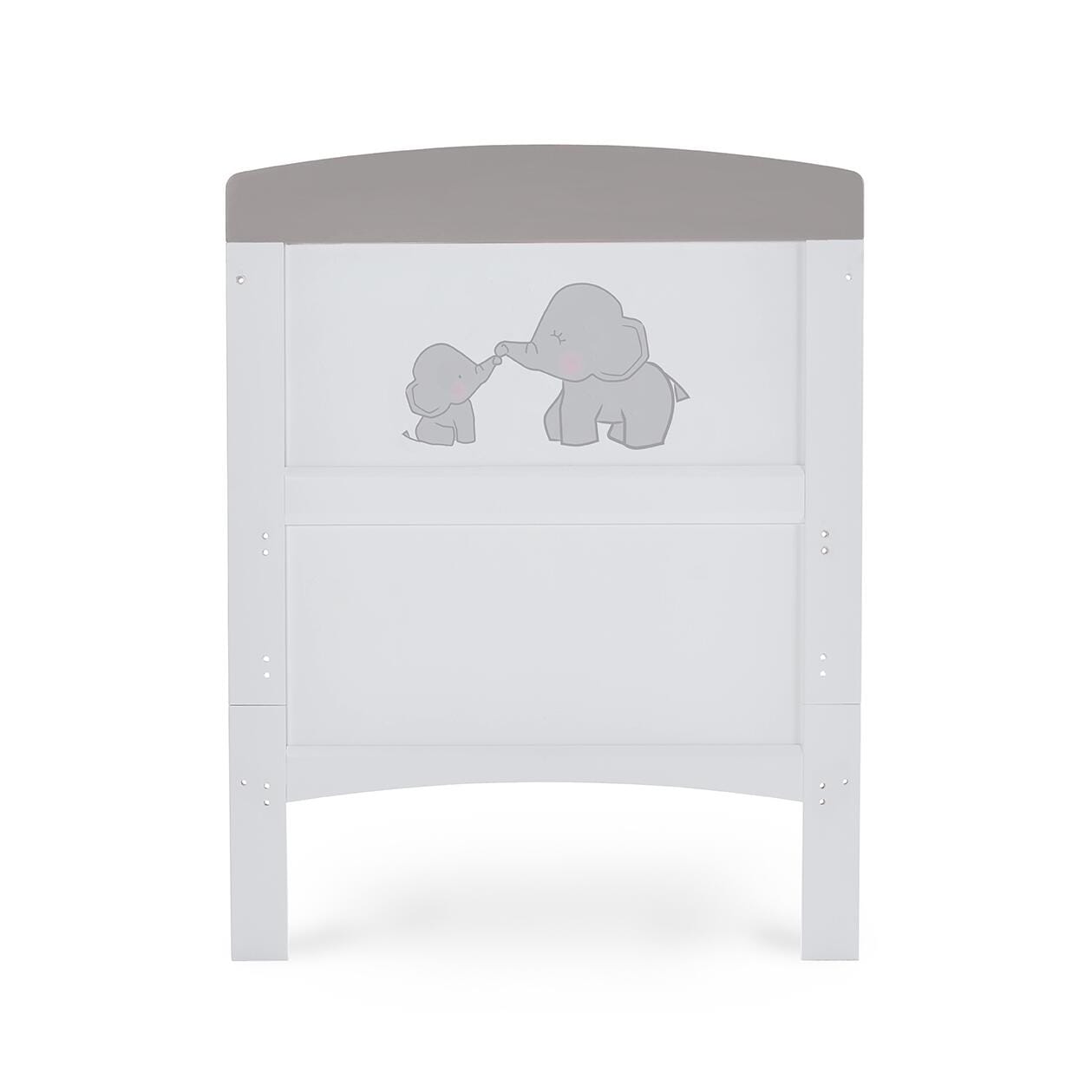 OBaby Grace Inspire Mini & Me Elephants Cot Bed - Grey  Obaby   