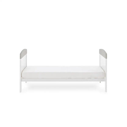 OBaby Grace Inspire Mini & Me Elephants Cot Bed - Grey With Under Bed Drawer  Obaby   