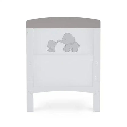 Obaby OBaby Grace Inspire Mini & Me Elephants Cot Bed with Mattress - Grey