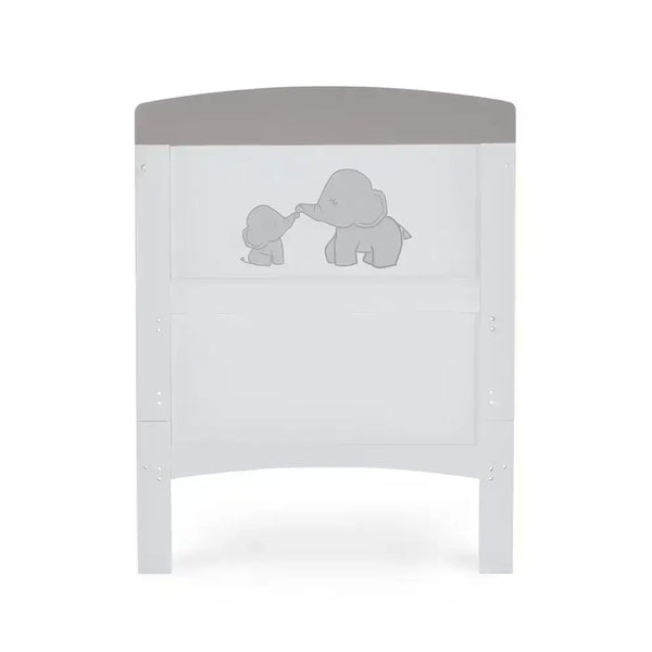 Obaby OBaby Grace Inspire Mini & Me Elephants Cot Bed with Mattress - Grey