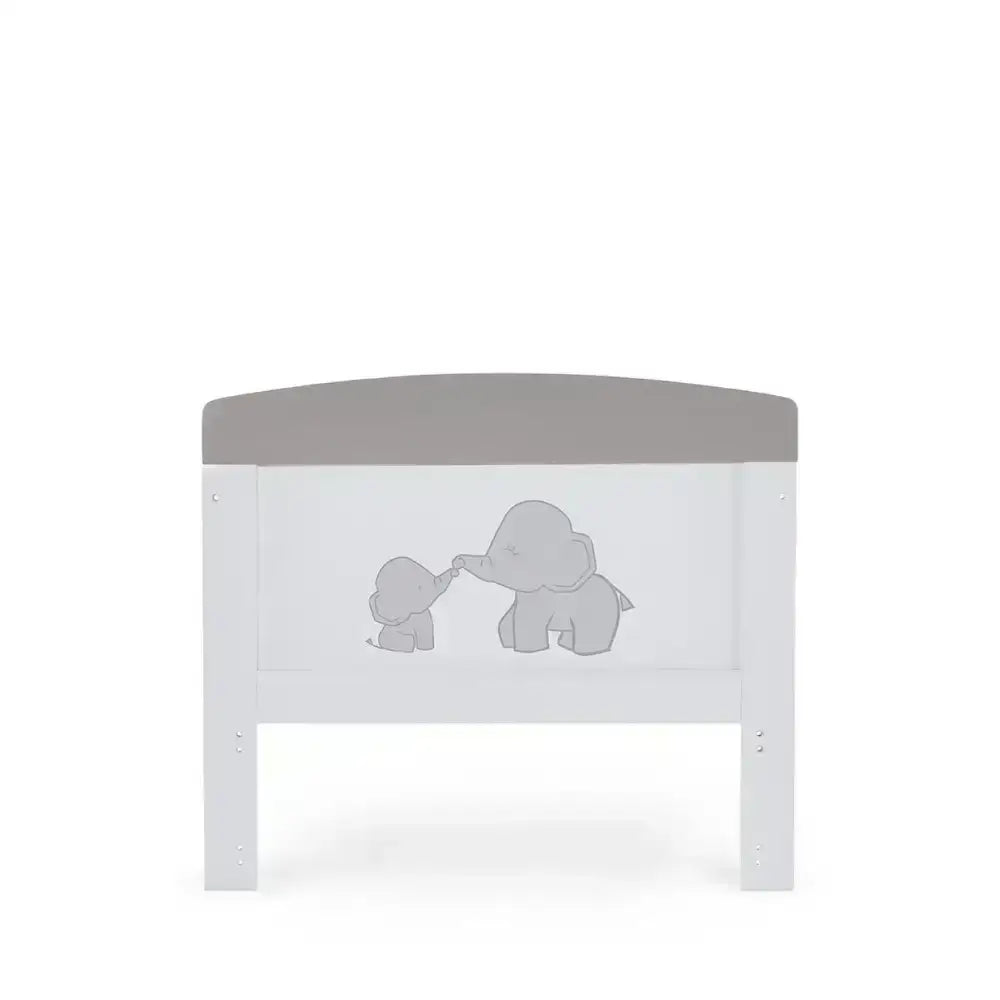 Obaby OBaby Grace Inspire Mini & Me Elephants Cot Bed with Mattress - Grey