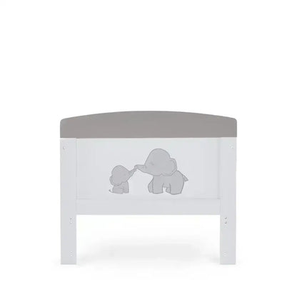 Obaby OBaby Grace Inspire Mini & Me Elephants Cot Bed with Mattress - Grey