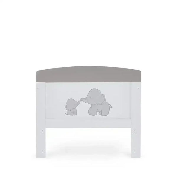 Obaby OBaby Grace Inspire Mini & Me Elephants Cot Bed with Mattress - Grey