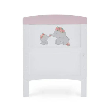 Obaby OBaby Grace Inspire “Mini Me Elephants” Cot Bed with Mattress– Pink