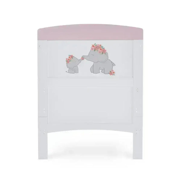 Obaby OBaby Grace Inspire “Mini Me Elephants” Cot Bed with Mattress– Pink