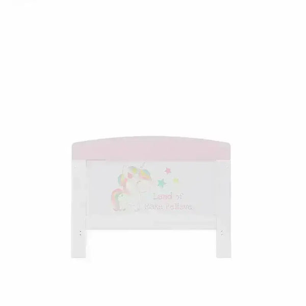 Obaby OBaby Grace Inspire Unicorn Cot Bed & Fibre Mattress – Pink