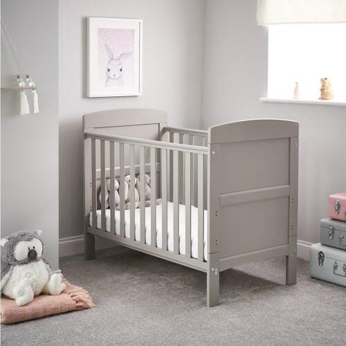 OBaby Grace Warm Grey Mini Cot Bed 2 Piece Room Set  Obaby   