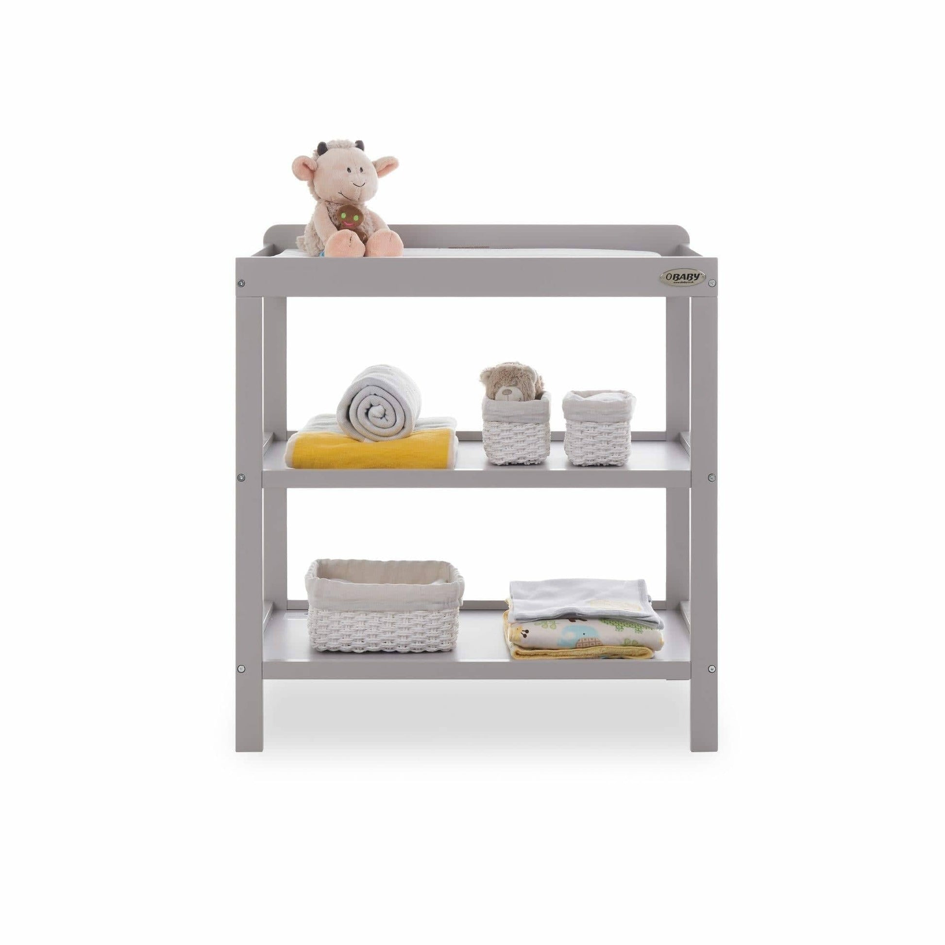 OBaby Grace Warm Grey Mini Cot Bed 2 Piece Room Set  Obaby   