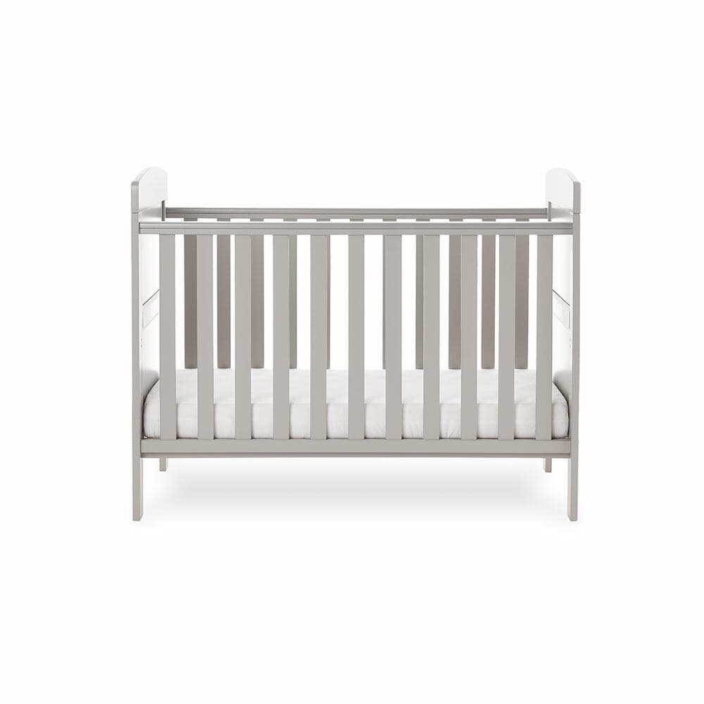 OBaby Grace Warm Grey Mini Cot Bed 2 Piece Room Set  Obaby   