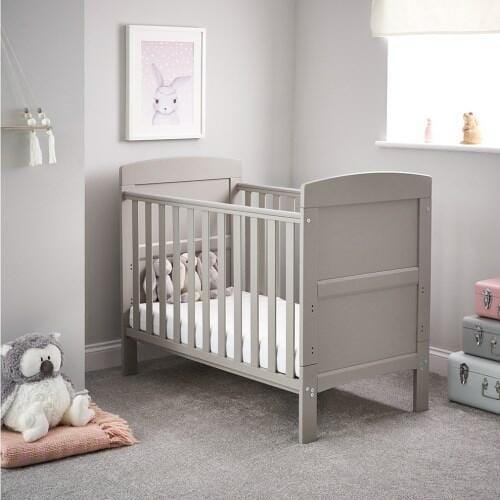 OBaby Grace Warm Grey Mini Cot Bed 3 Piece Room Set  Obaby   