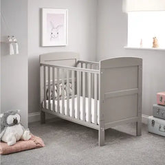 OBaby Grace Warm Grey Mini Cot Bed