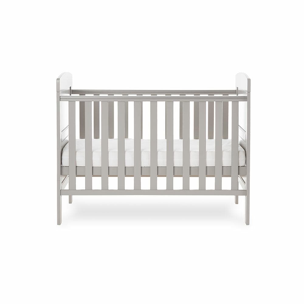 OBaby Grace Warm Grey Mini Cot Bed  Obaby   