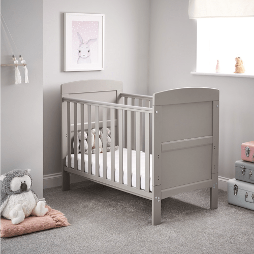 OBaby Grace Warm Grey Mini Cot Bed  Obaby   