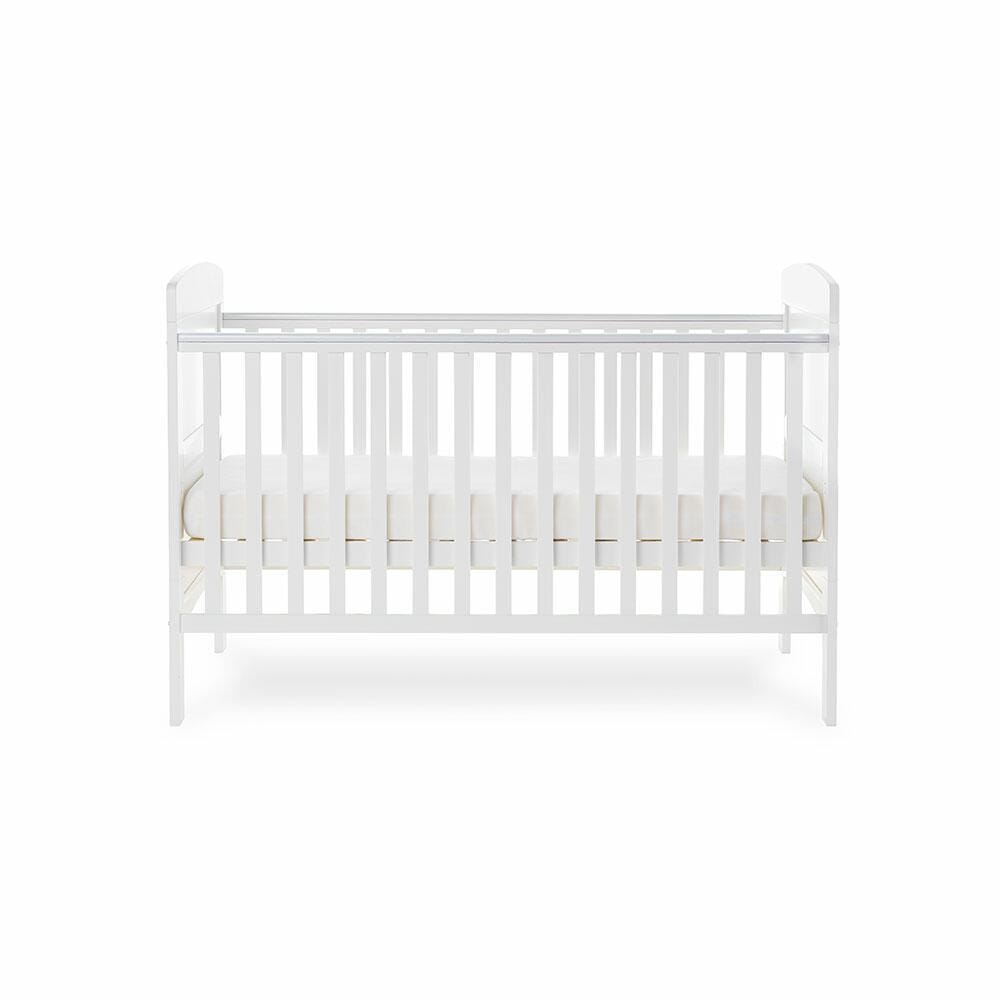 OBaby Grace White Cot Bed  Obaby   