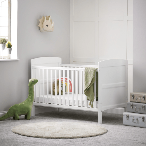 OBaby Grace White Cot Bed  Obaby   