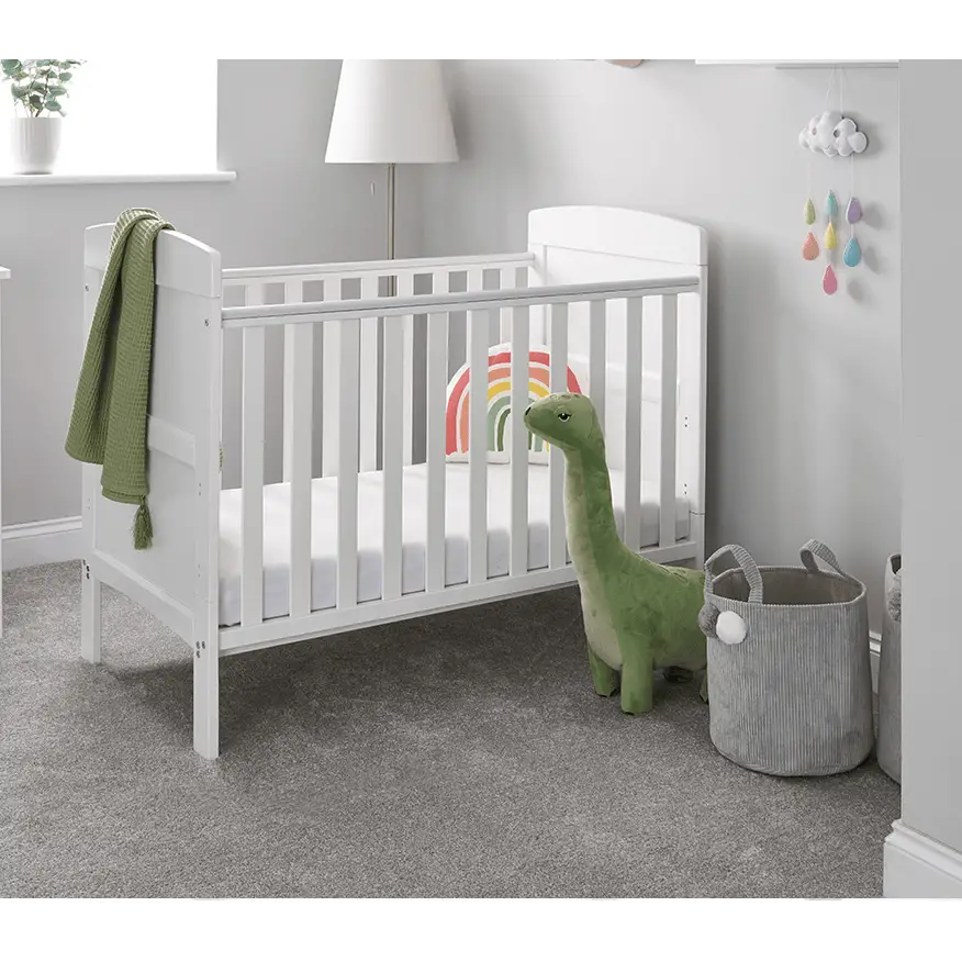 OBaby Grace White Mini Cot Bed 2 Piece Room Set  Obaby   