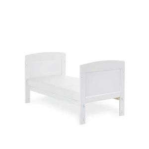 OBaby Grace White Mini Cot Bed with Mattress Obaby