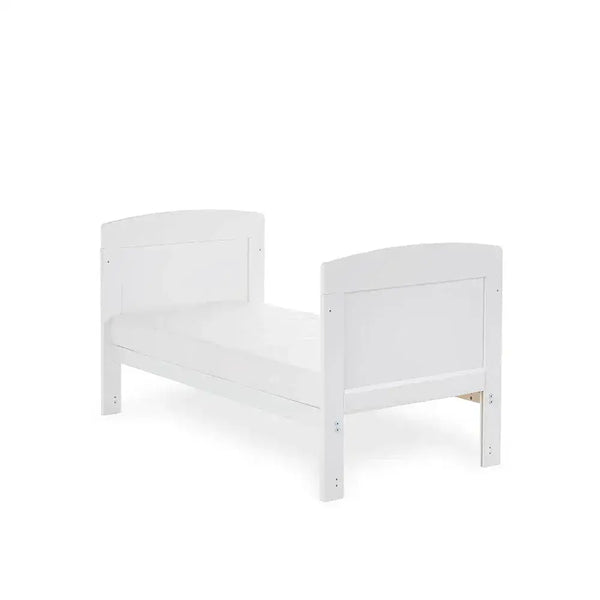 OBaby Grace White Mini Cot Bed with Mattress Obaby